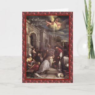 St. Valentines Day Religious  Prayer Holiday Card