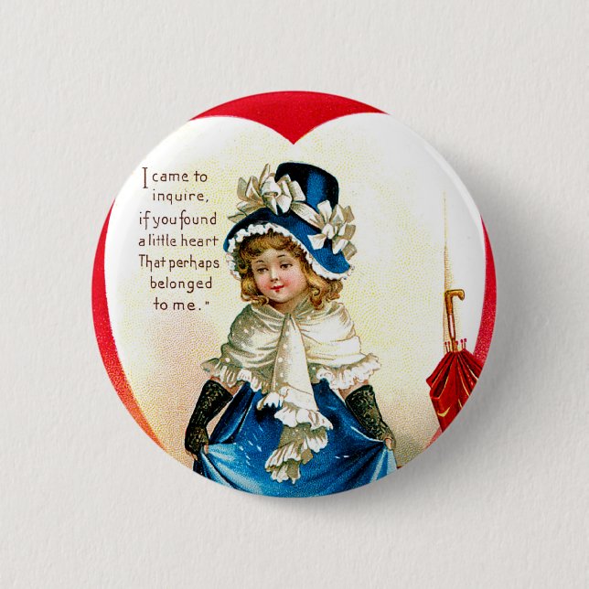 St. Valentine's Greeting 2 Inch Round Button (Front)