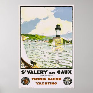 St. Valery en Caux France Poster Vintage voyage