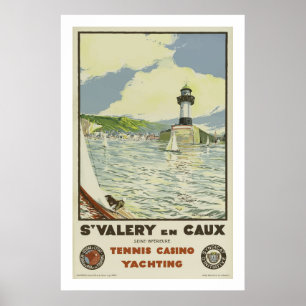 St Valery En Caux, Poster de yacht de Tennis Casin