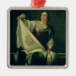 St. Veronica, 1625-30 (oil on canvas) Metal Ornament