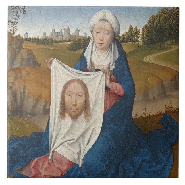 St. Veronica, c.1470-1475 (oil on panel) Tile (Front)