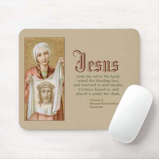 St. Veronica of Jerusalem (JM 60) Mouse Pad (With Mouse)