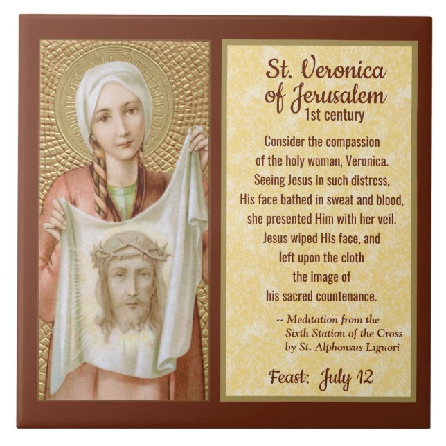 St. Veronica of Jerusalem (JM 60) Tile (Front)