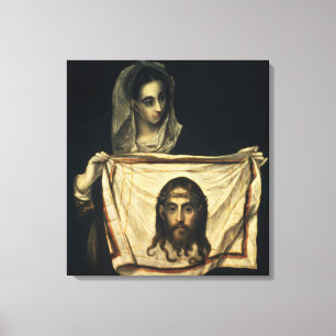 St.Veronica with the Holy Shroud Canvas Print