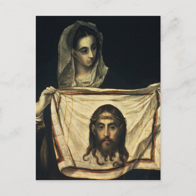 St.Veronica with the Holy Shroud Postcard (Front)
