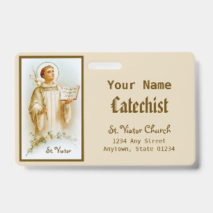 St. Viator of Lyon the Catechist (BF 02) Badge
