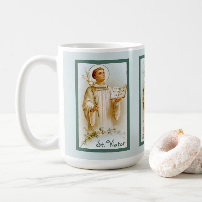 St. Viator of Lyon the Catechist (BF 02) Coffee Mug (With Donut)