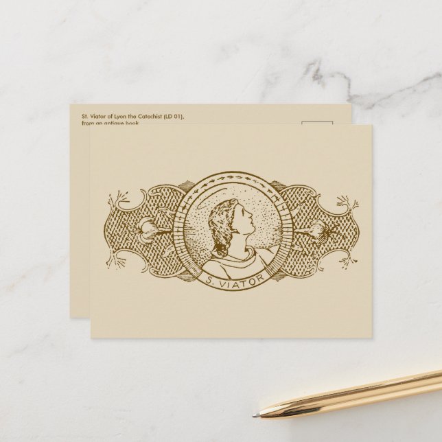 St. Viator of Lyon the Catechist (LD 001)  Postcard (Front/Back In Situ)