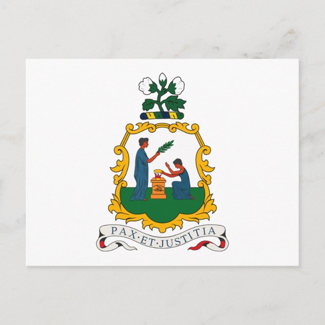 St. Vincent And Grenadines Coat of Arms Postcard (Front)