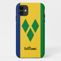 St Vincent and the Grenadines Flag First Name Text