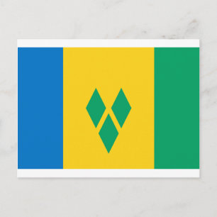 St Vincent and the Grenadines Flag Postcard