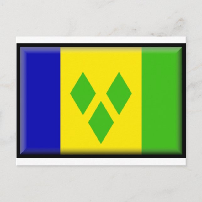 St. Vincent and the Grenadines Flag Postcard (Front)