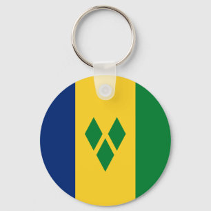 St Vincent and the Grenadines Flag Vincy Keychain