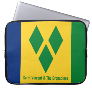 St Vincent and the Grenadines Flag Vincy Laptop Sleeve