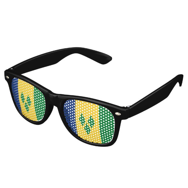 St Vincent and the Grenadines Flag Vincy Retro Sunglasses (Angled)