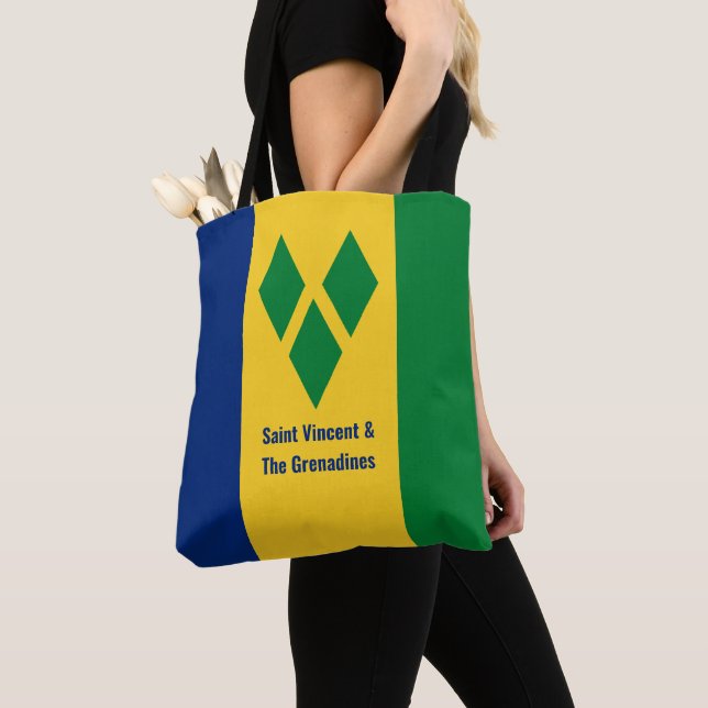 St Vincent and the Grenadines Flag Vincy Tote Bag (Close Up)