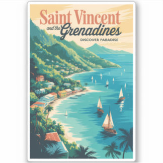 St Vincent and the Grenadines Landscape Retro