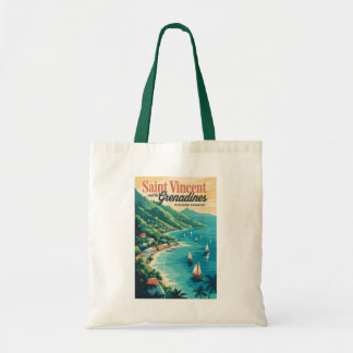 St Vincent and the Grenadines Landscape Retro Tote Bag