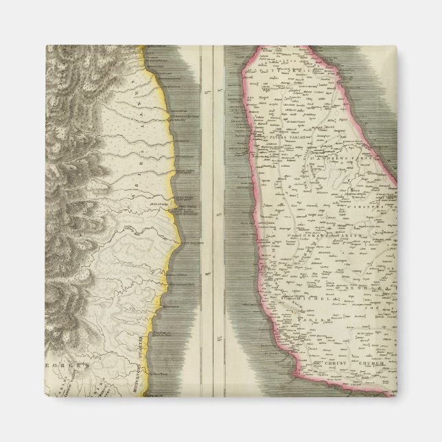 St Vincent, Barbadoes Magnet (Front)