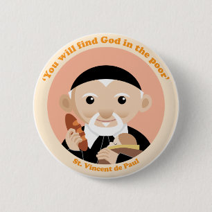 St. Vincent de Paul 2 Inch Round Button