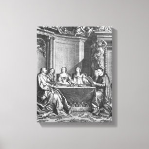 St. Vincent de Paul and Cardinal Jules Mazarin Canvas Print