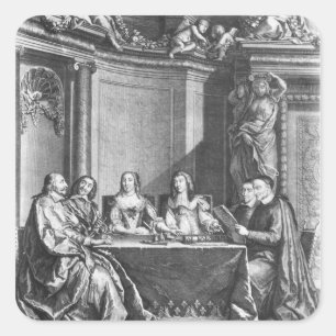 St. Vincent de Paul  and Cardinal Jules Mazarin Square Sticker