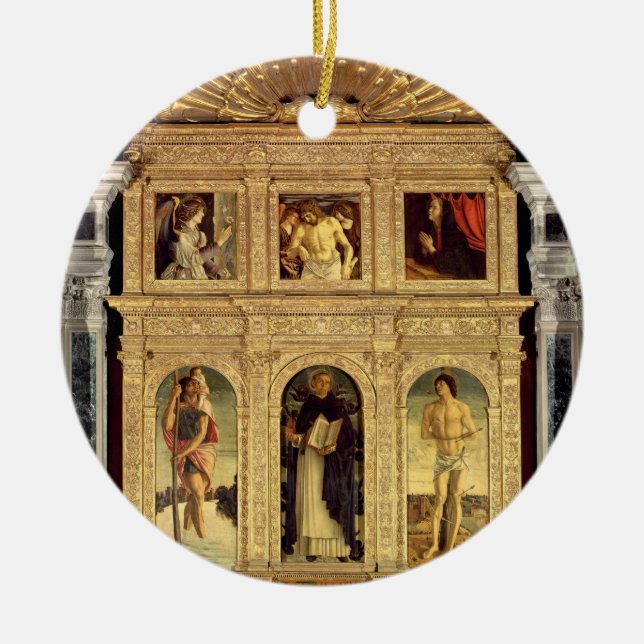 St. Vincent Ferrer Altarpiece, c.1465 (polyptych) Ceramic Ornament (Front)