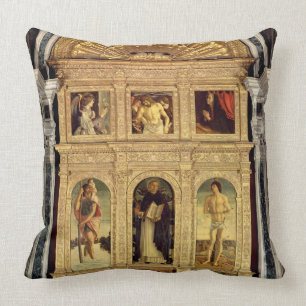 St. Vincent Ferrer Altarpiece, c.1465 (polyptych) Throw Pillow