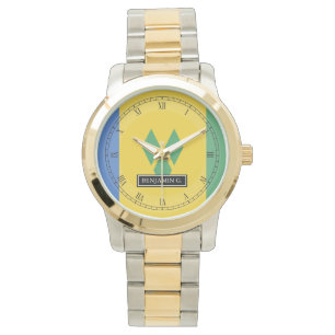 ST. Vincent Flag Custom Name Watch