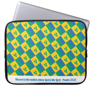 ST VINCENT GRENADINES Christian Scripture Laptop Sleeve