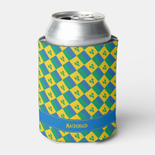 ST VINCENT GRENADINES Flag Personalized Can Cooler