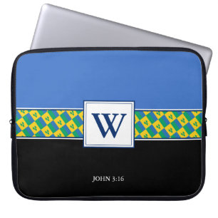 ST VINCENT SVG Monogram Christian Bible Laptop Sleeve