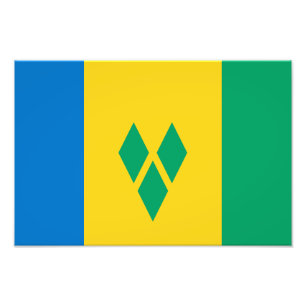 St. Vincent & the Grenadines Flag Photo Print
