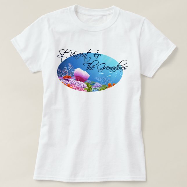 St. Vincent & The Grenadines reef T-Shirt (Design Front)
