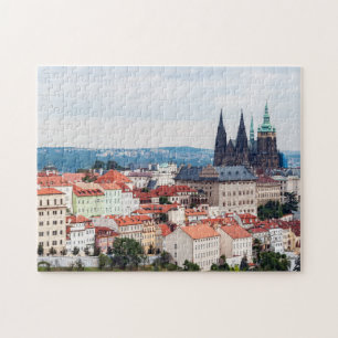 St. Vitus Cathedral and Prague Cityscape - Czech R Jigsaw Puzzle