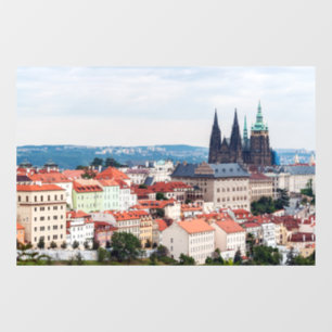 St. Vitus Cathedral and Prague Cityscape - Czech R Window Cling