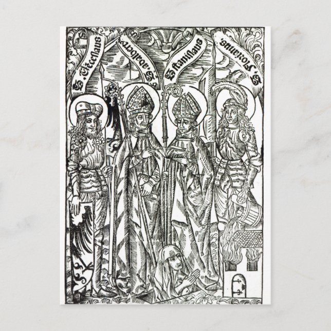 St. Wenceslaus, Adalbert,Stanislaus St. Florian Postcard (Front)