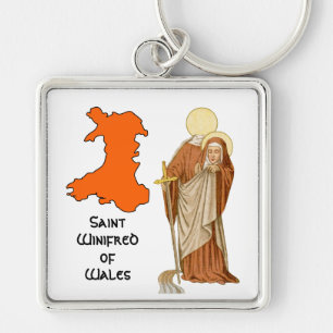 St. Winifred of Wales (P 002) Keychain
