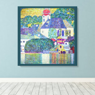 St. Wolfgang Church by Gustav Klimt, Victorian Art Canvas Print