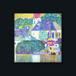 St. Wolfgang Church by Gustav Klimt, Victorian Art Canvas Print<br><div class="desc">Church In Unterach On The Attersee (St. Wolfgang Church) (1916) by Gustav Klimt is a vintage Victorian Era Symbolism fine art religious painting. The St. Wolfgang Church on the southern shore of the Attersee lake in the small town of Unterach in Austria. There is a reflection of the church and...</div>