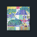St. Wolfgang Church by Gustav Klimt, Victorian Art Canvas Print<br><div class="desc">Church In Unterach On The Attersee (St. Wolfgang Church) (1916) by Gustav Klimt is a vintage Victorian Era Symbolism fine art religious painting. The St. Wolfgang Church on the southern shore of the Attersee lake in the small town of Unterach in Austria. There is a reflection of the church and...</div>