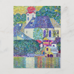 St. Wolfgang Church by Gustav Klimt, Victorian Art Postcard