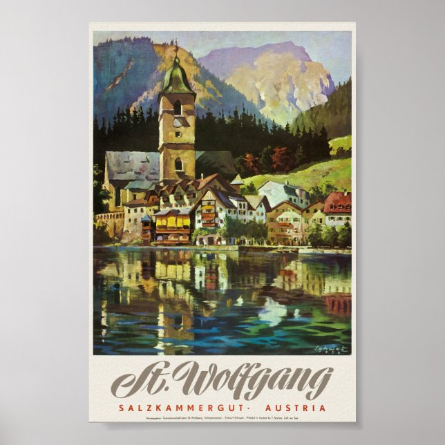 St. Wolfgang Salzkammergut Poster vintage 1936 (Devant)