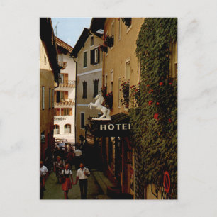 St Wolfgang White Horse Hotel Vintage Street Postcard