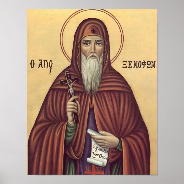 St. Xenophon of Constantinople Icon Print          (Front)