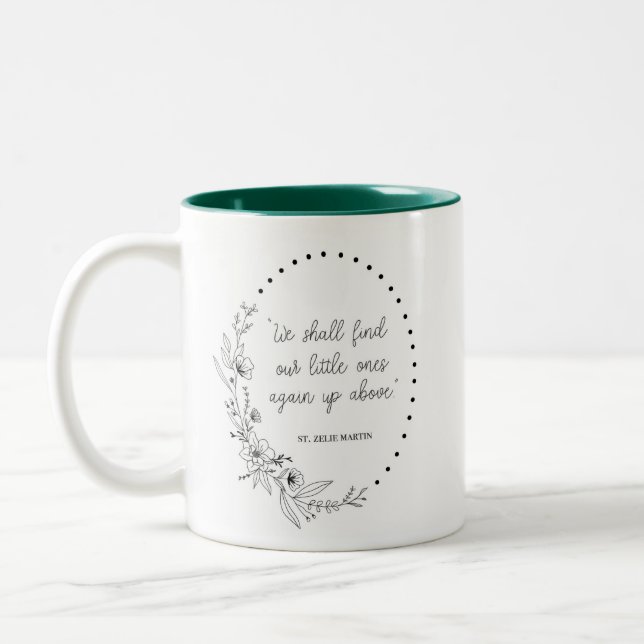 St. Zelie Martin Miscarriage Two-Tone Coffee Mug (Left)