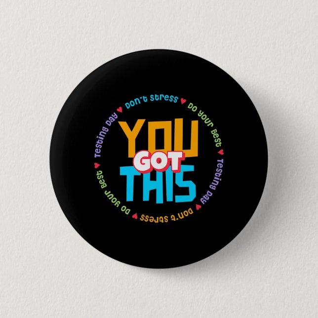 Staar Day Mode On Teacher Testing  2 Inch Round Button (Front)
