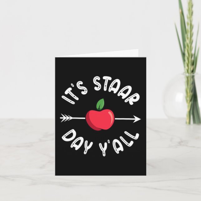 Staar Day Yall Texas Staar Test Day  Card (Front)