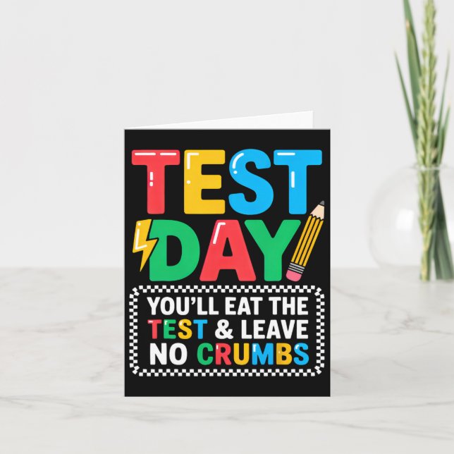 Staar State Testing Day Motivation You Will Eat Th Card (Front)